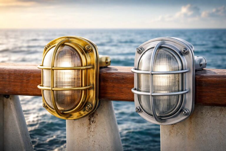 Brass vs aluminum ship lights