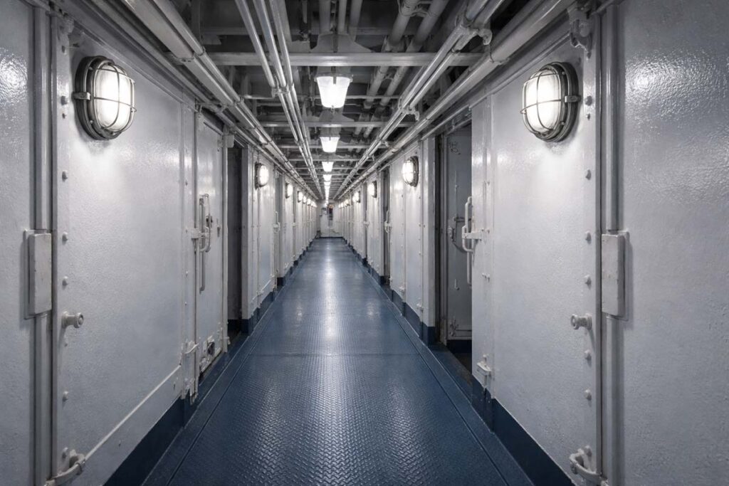 nautical passageway lighting on vessel