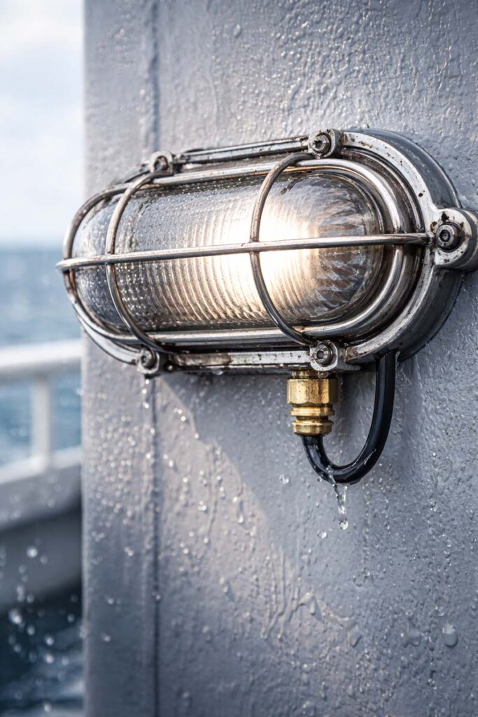 outdoor ship wall light detail