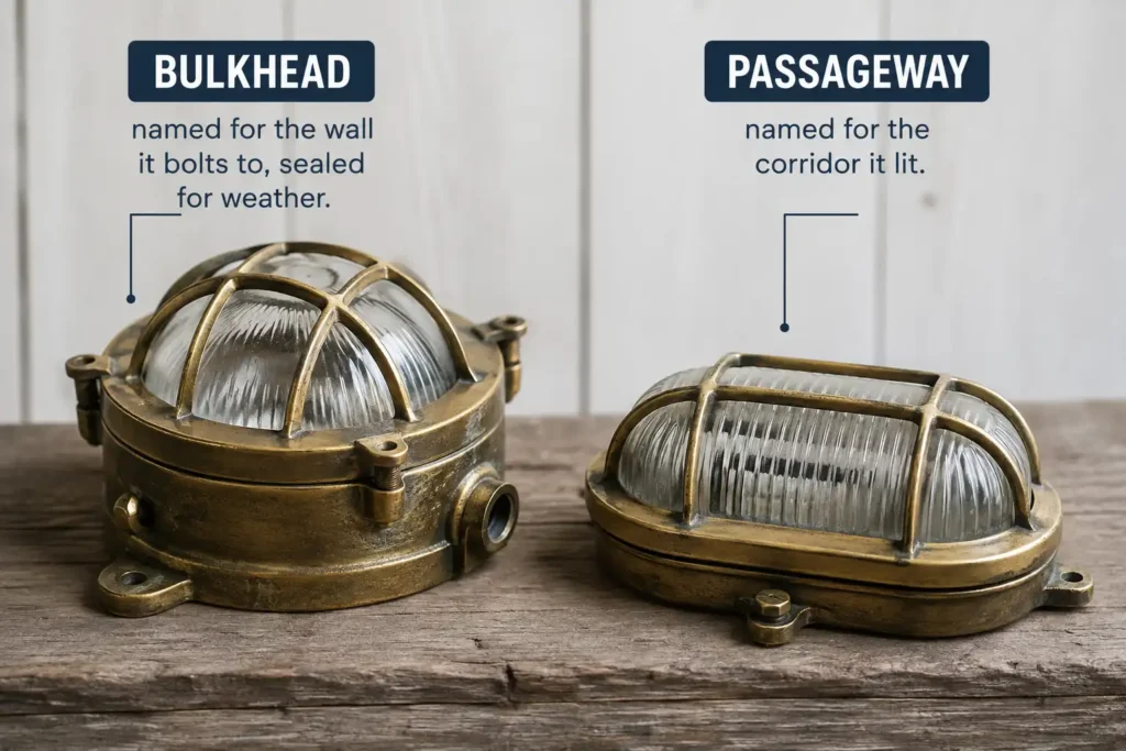 Difference Between Bulkhead and Passageway Lights on Ships